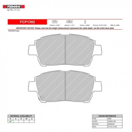 FERODO RACING- Pastiglie freno FCP1392H