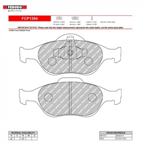 FERODO RACING- Pastiglie freno FCP1394H