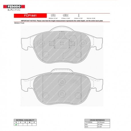 FERODO RACING- Pastiglie freno FCP1441H