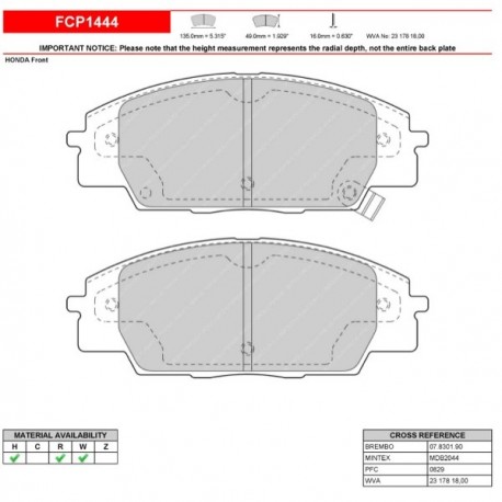 FERODO RACING- Pastiglie freno FCP1444H