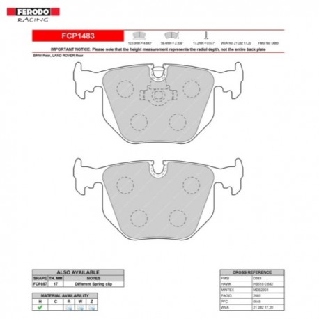 FERODO RACING- Pastiglie freno FCP1483H