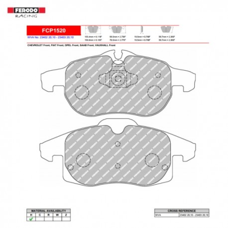 FERODO RACING- Pastiglie freno FCP1520H