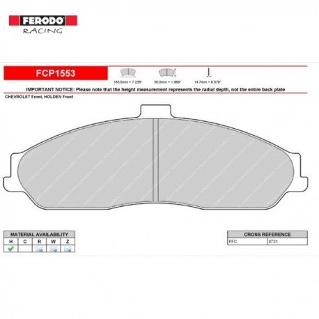 FERODO RACING- Pastiglie freno FCP1553H