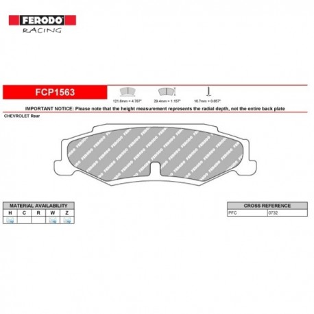 FERODO RACING- Pastiglie freno FCP1563W