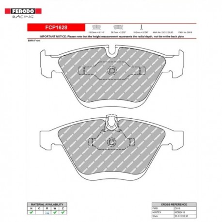 FERODO RACING- Pastiglie freno FCP1628H