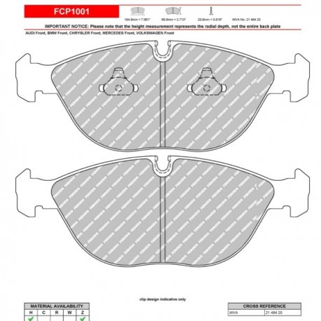 FERODO RACING  Pastiglie freno FCP1001Z