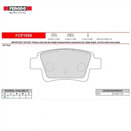 FERODO RACING- Pastiglie freno FCP1858H