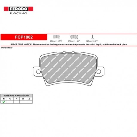 FERODO RACING- Pastiglie freno FCP1862H