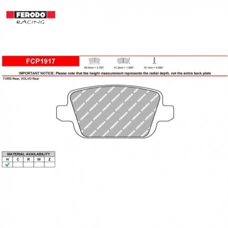 FERODO RACING- Pastiglie freno FCP1917H