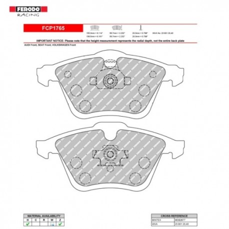 FERODO RACING- Pastiglie freno FCP1765H