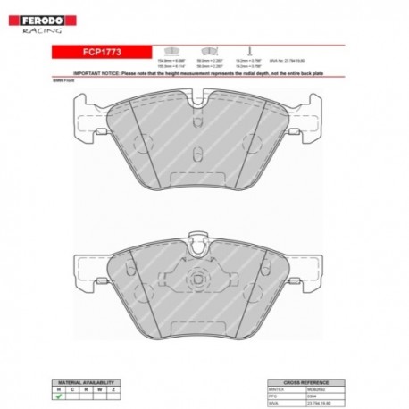 FERODO RACING- Pastiglie freno FCP1773H