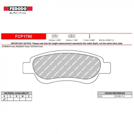 FERODO RACING- Pastiglie freno FCP1790H