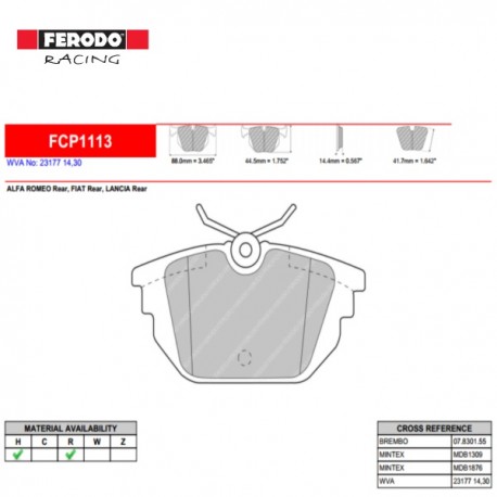 FERODO RACING- Pastiglie freno FCP1113H