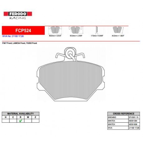 FERODO RACING- Pastiglie freno FCP524R