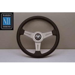 NARDI ND34 CLASSIC LEATHER/WHITE ANODIZED STEERING WHEEL