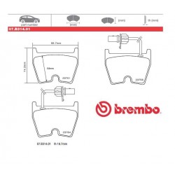 BREMBO Brake pads 07B31401