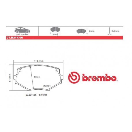 BREMBO - Pastiglie freno 07.B314.06