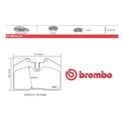 BREMBO - Pastiglie freno 07.B314.13
