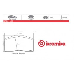 BREMBO - Pastiglie freno 07.B314.14