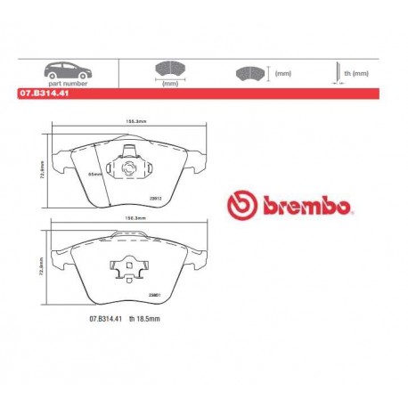 BREMBO - Pastiglie freno 07.B314.41