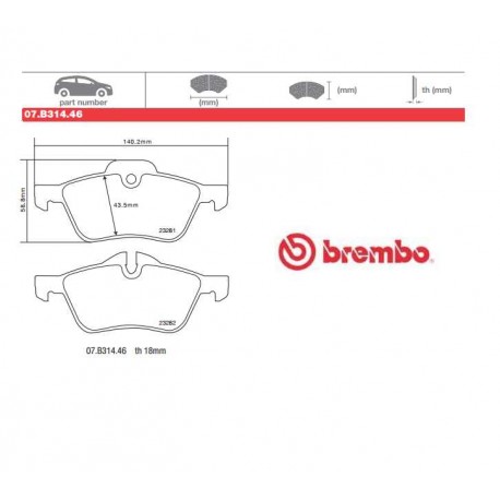 BREMBO - Pastiglie freno 07.B314.46