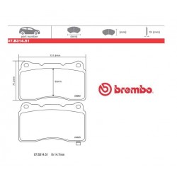 BREMBO - Brake pads 07.B314.51