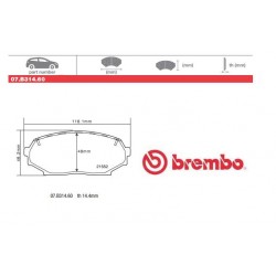 BREMBO - Pastiglie freno 07.B314.60