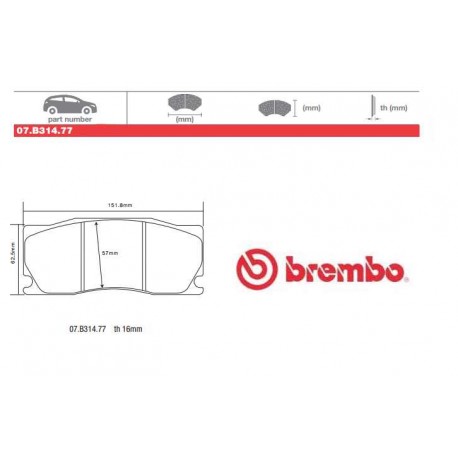 BREMBO - Pastiglie freno 07.B314.77