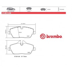 BREMBO - Brake pads 07.B314.82
