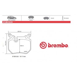 BREMBO - Pastiglie freno 07.B315.03