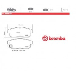 BREMBO - Brake pads 07.B315.09