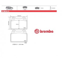 BREMBO - Brake pads 07.B315.11