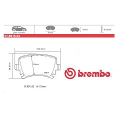 BREMBO - Brake pads 07.B315.22
