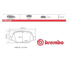 BREMBO - Brake pads 07.B315.23
