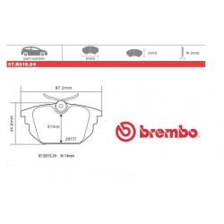 BREMBO - Brake pads 07.B315.24