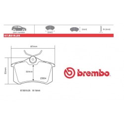 BREMBO - Brake pads 07.B315.25
