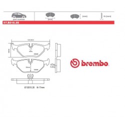 BREMBO - Brake pads 07.B315.35