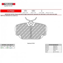 FERODO RACING- Pastiglie freno FCP660H