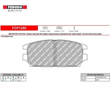 FERODO RACING- Pastiglie freno FCP1280R