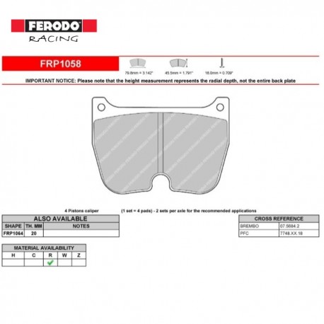 FERODO RACING-Pastiglie freno FRP1058R