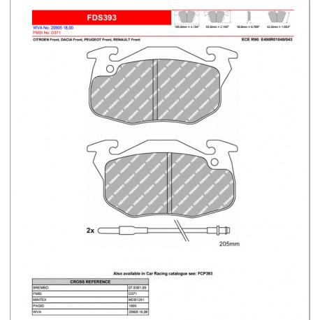 FERODO DS PERFORMANCE-Brake pads FDS393