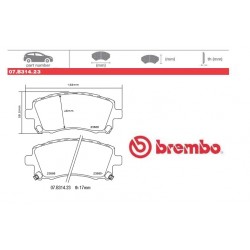 BREMBO - Brake pads 07.B314.23