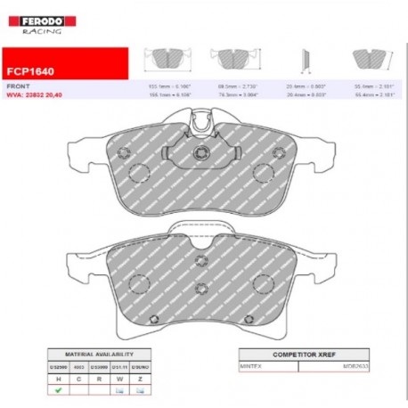 FERODO RACING- Brake pads FCP1640H