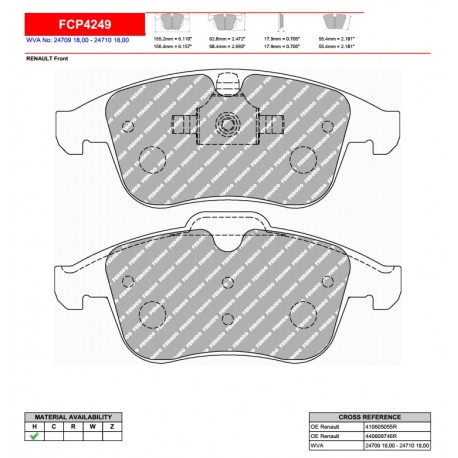 FERODO RACING- Pastiglie freno FCP4249Z