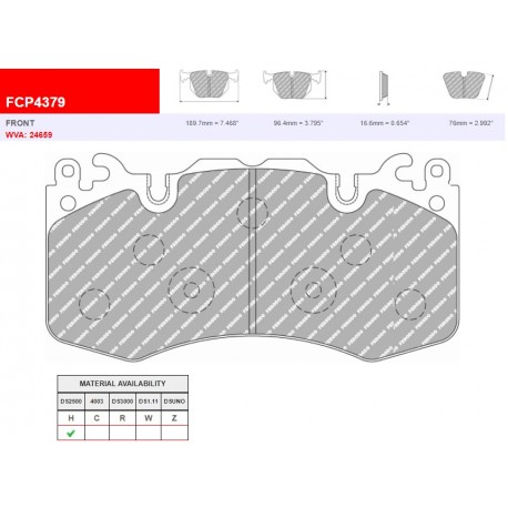 FERODO RACING- Pastiglie freno FCP4379H