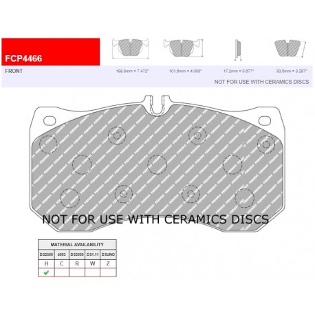 FERODO RACING- Brake pads FCP4466H