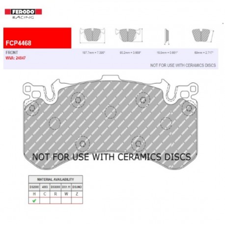 FERODO RACING- Brake pads FCP4468H