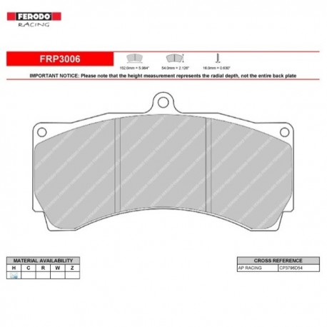 FERODO RACING-Pastiglie freno FRP3006H