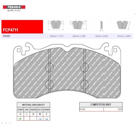 FERODO RACING- Pastiglie freno FCP4711H