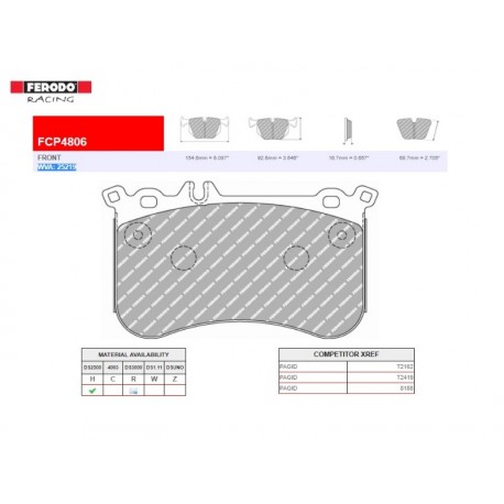 FERODO RACING- Pastiglie freno FCP4806H